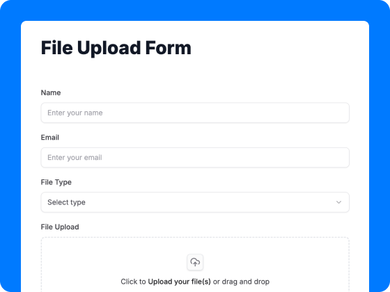 File upload form template